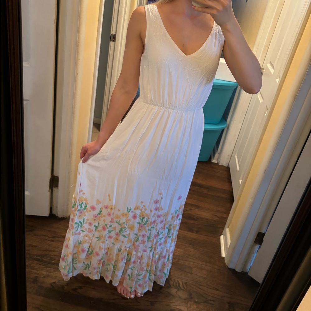 Beautiful whimsical floral summer dress